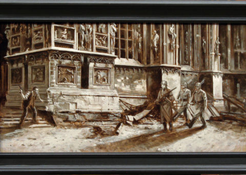 olio su tavola 40x76 cm (con cornice 53x88 cm)2017
