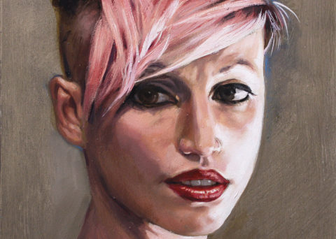 Girl with pink hair (small version)